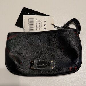L.A.M.B. Black and Red Plaid Wristlet